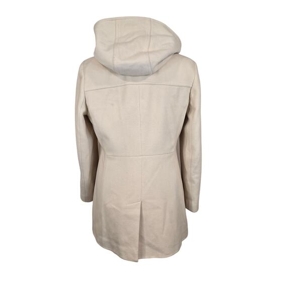 Women's Pendleton Beige Wool Cashmere Blend Hooded Pea Coat | Size 10 - Picture 3 of 13